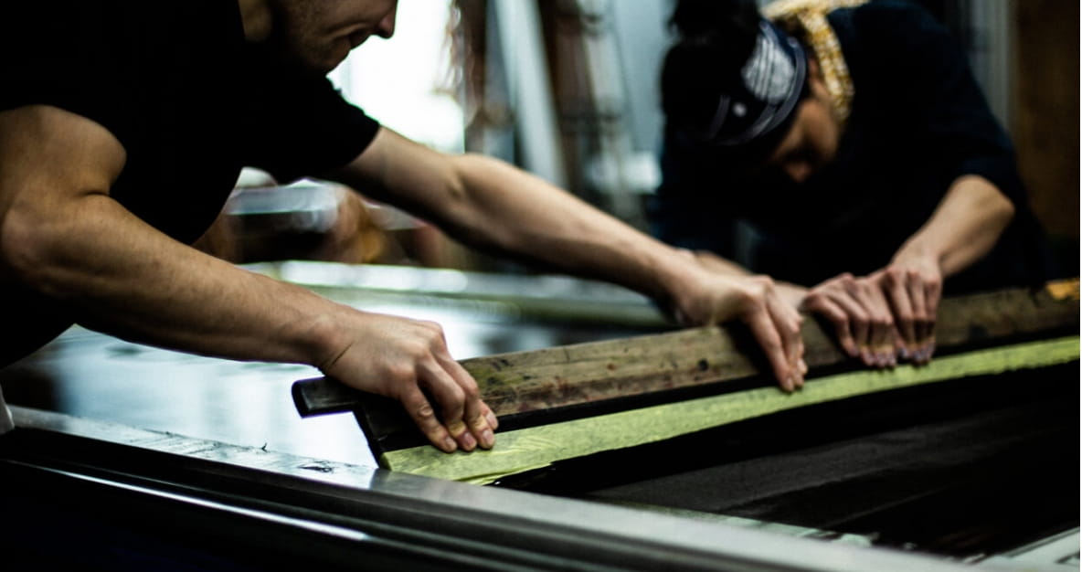 京屋染物店 本染め・手捺染