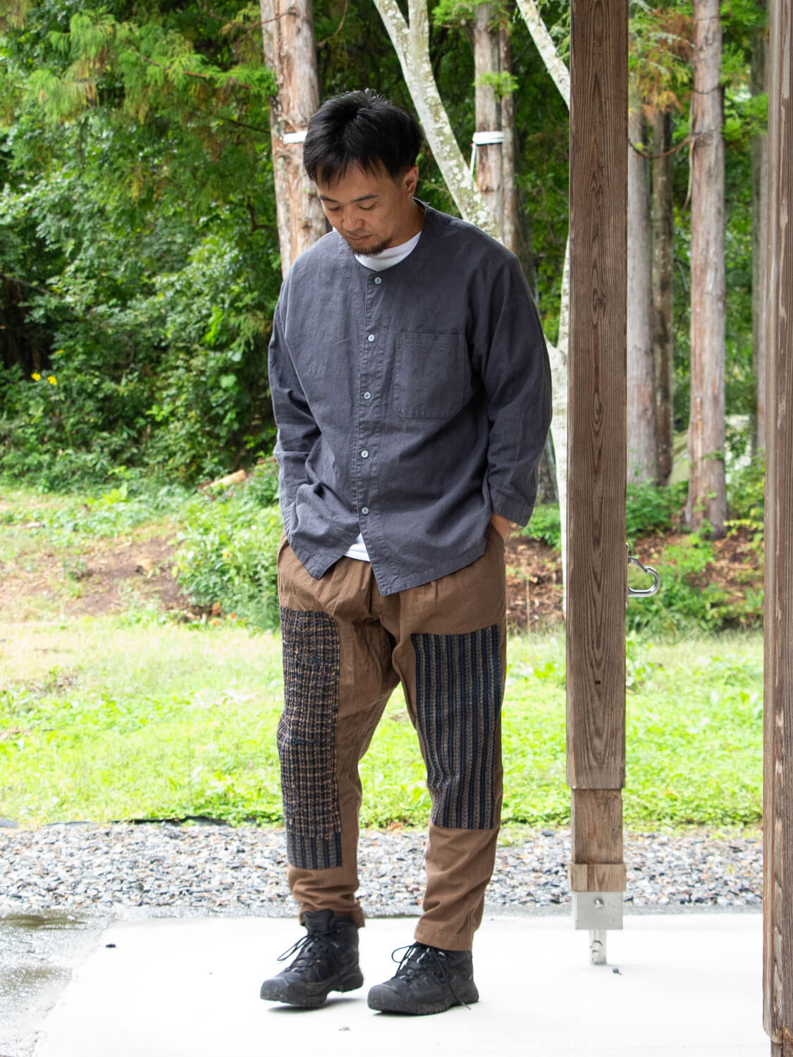 縁日 ボロ 漆染のマタギもんぺ