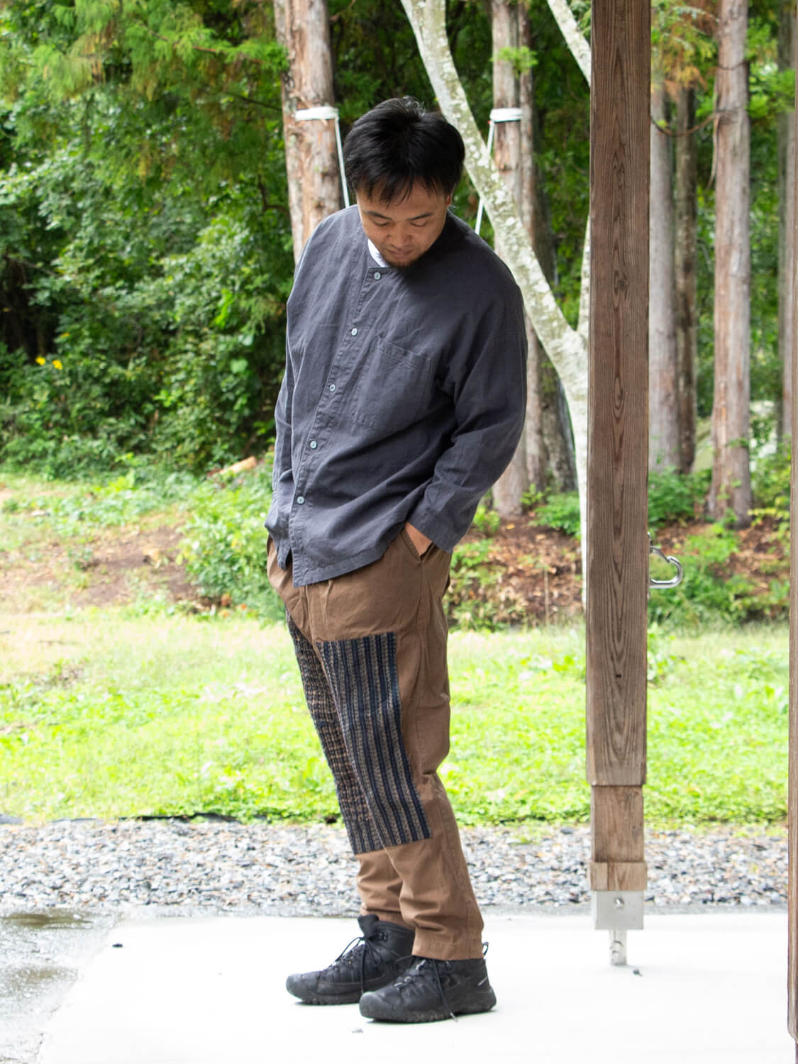 縁日 ボロ 漆染のマタギもんぺ