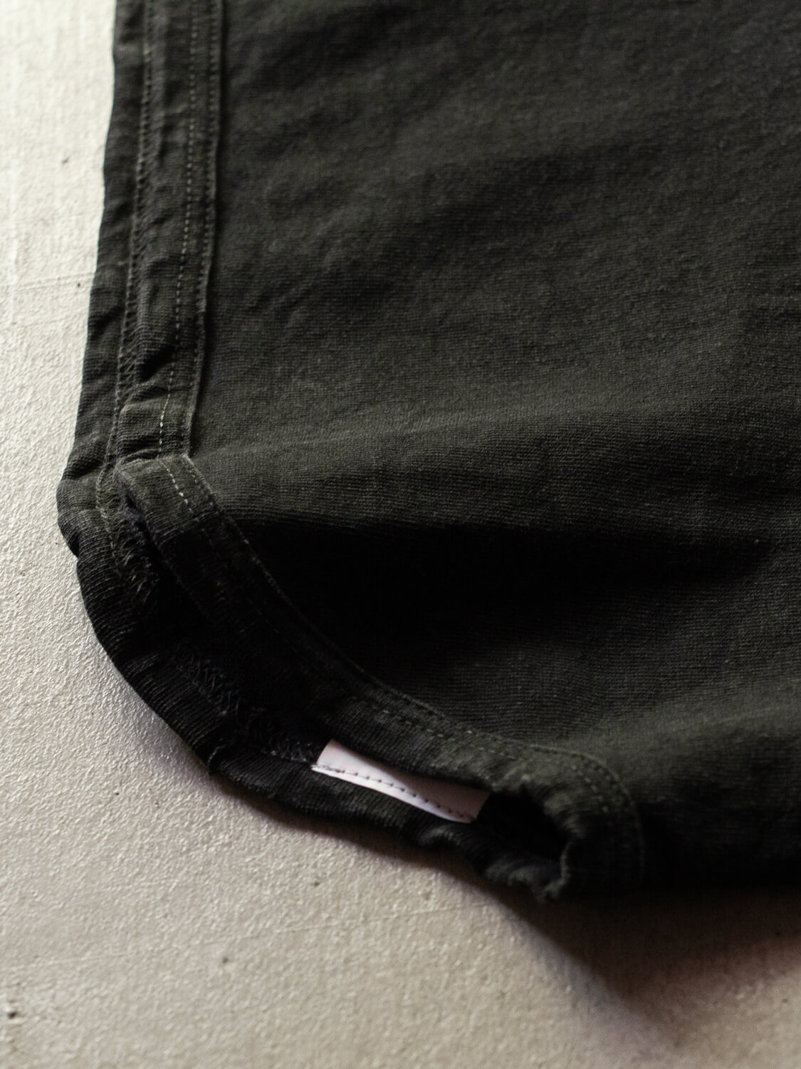 よつめ染布舎 松煙染め 七分袖 カットソー