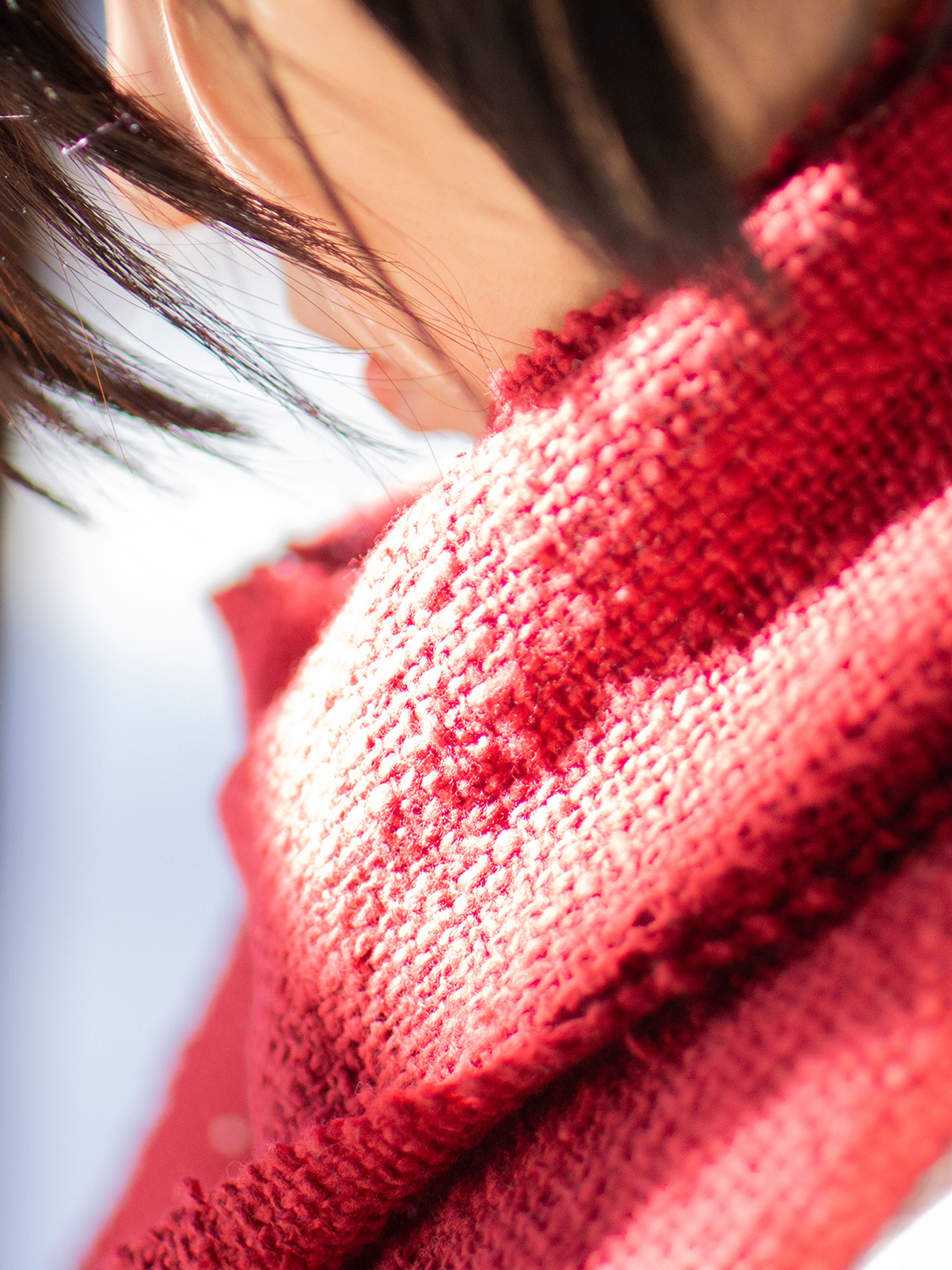 鄙子さんのガラ紡マフラー 坂口鄙子（さかぐちひなこ）