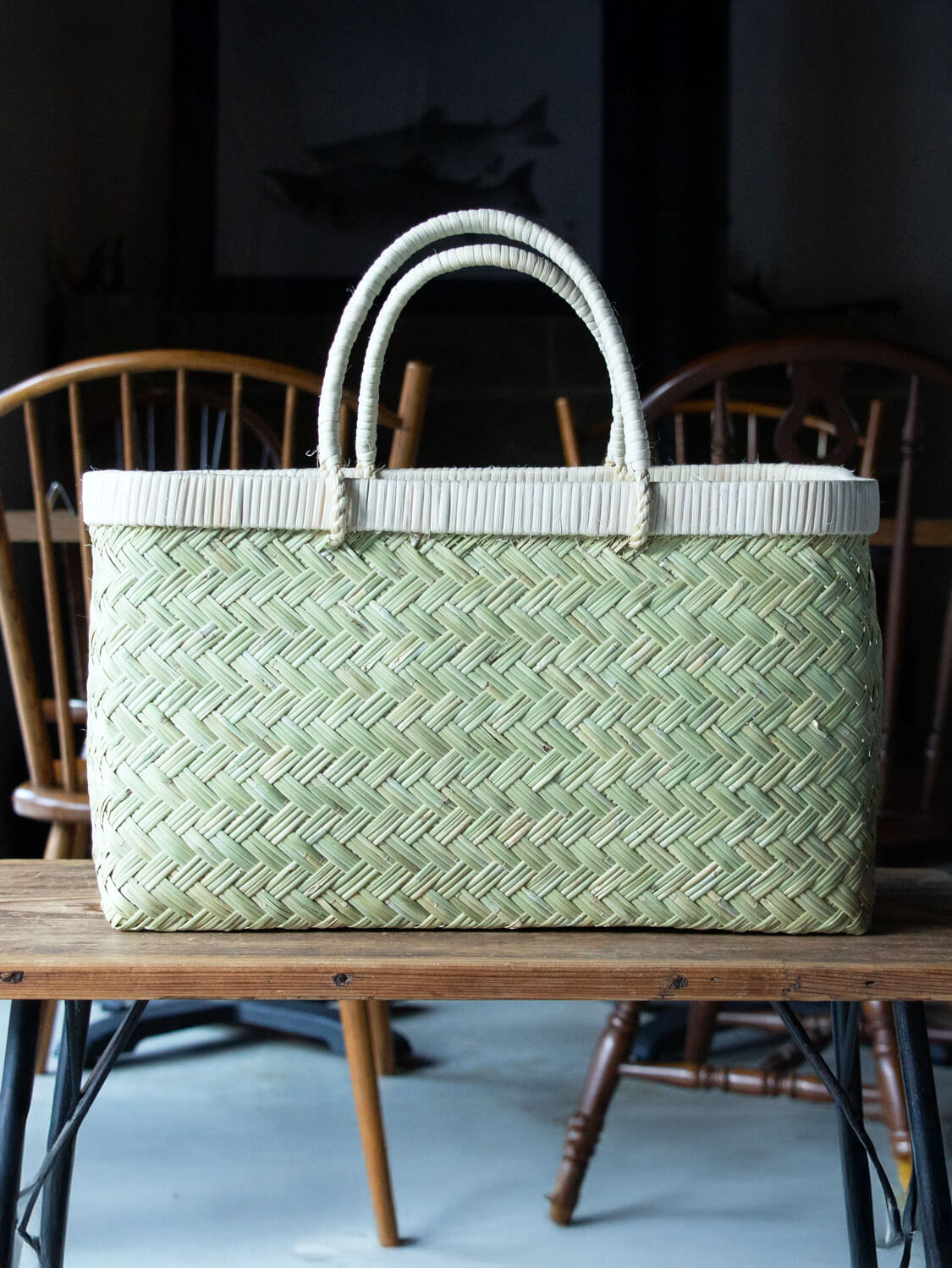 一時値下げ！！ 鳥越竹細工　かご　カゴバッグ　すず竹 すず竹篠竹かごバッグ鳥越竹細工岩手