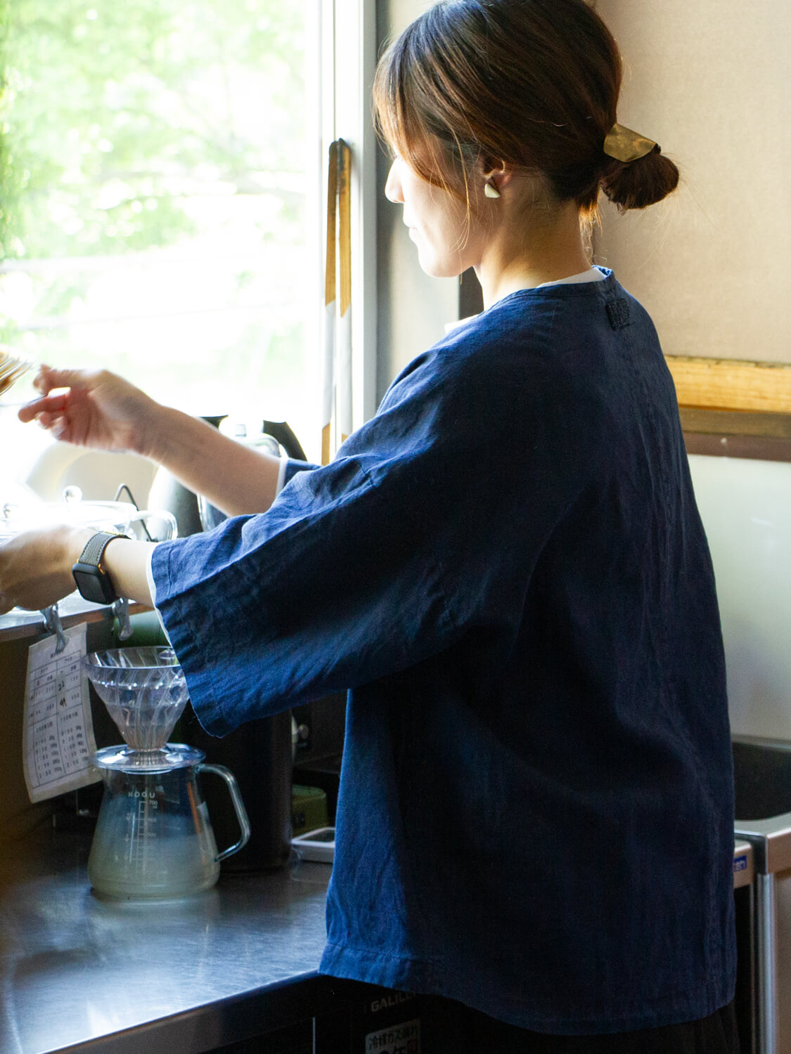 縁日　ダボシャツ　DABO SHIRT indigo 麻 