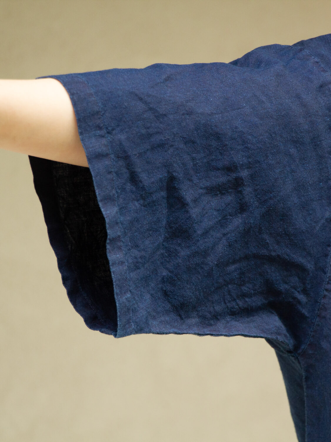 縁日　ダボシャツ　DABO SHIRT indigo 麻 