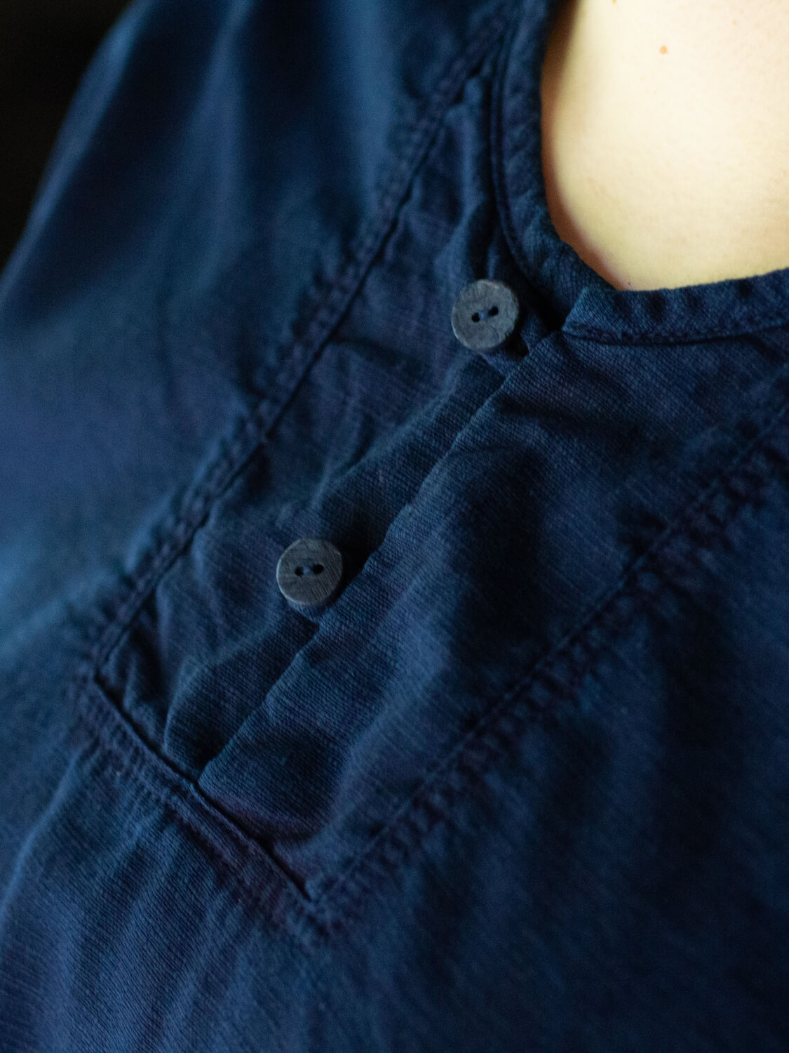 縁日 Indigo nanakooriSHIRT（インディゴ斜子織シャツ）