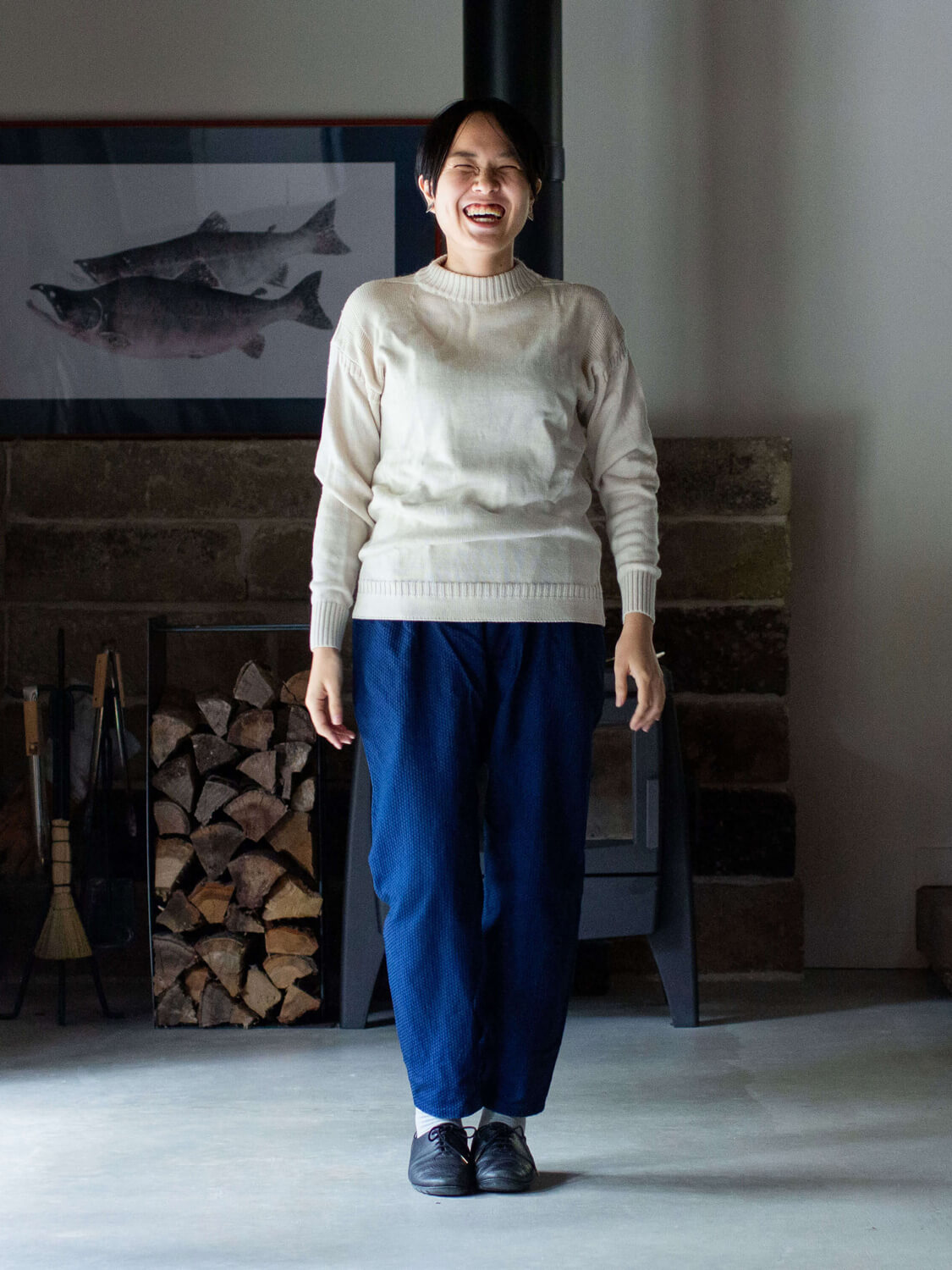 縁日 Indigo sashiko SAPPAKAMA（インディゴ刺子さっぱかま）