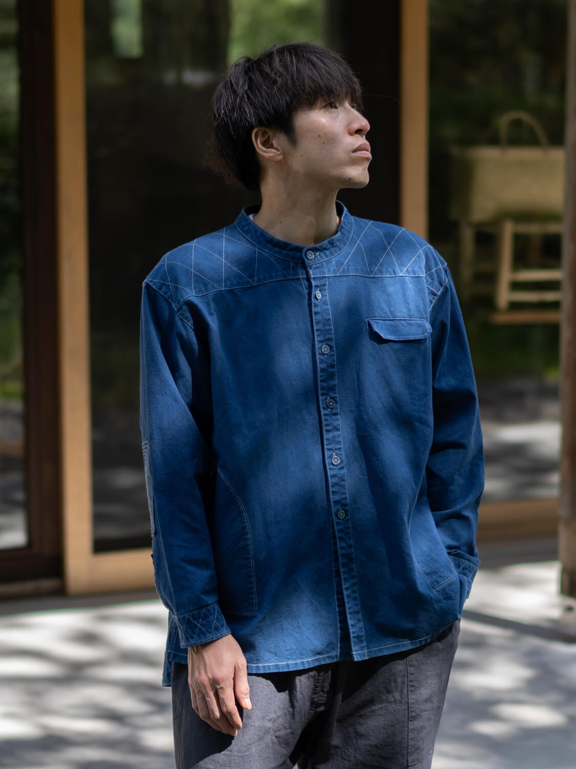 縁日 indigo YAMA SHIRT(インディゴ山シャツ)