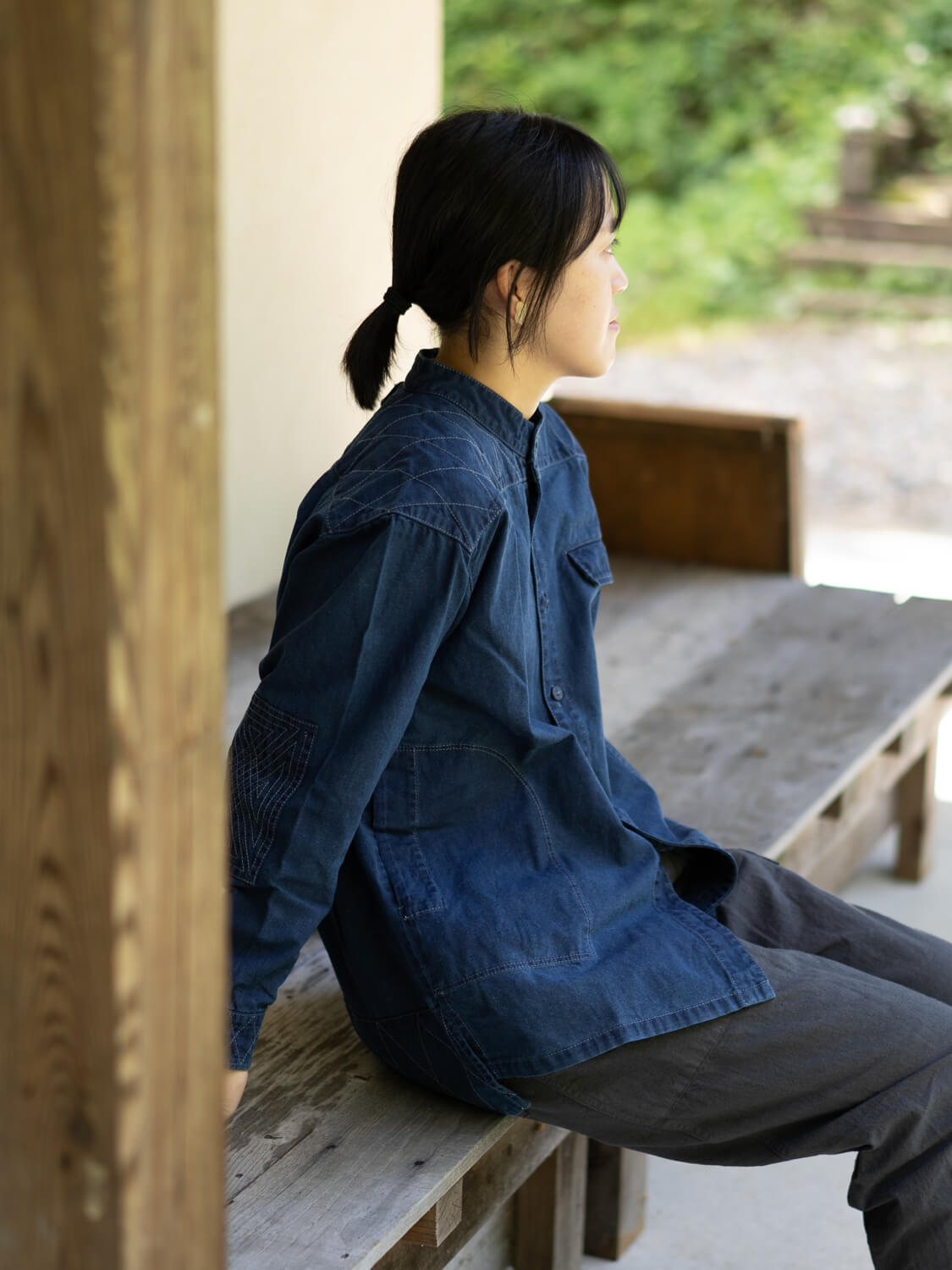 縁日 indigo YAMA SHIRT(インディゴ山シャツ)