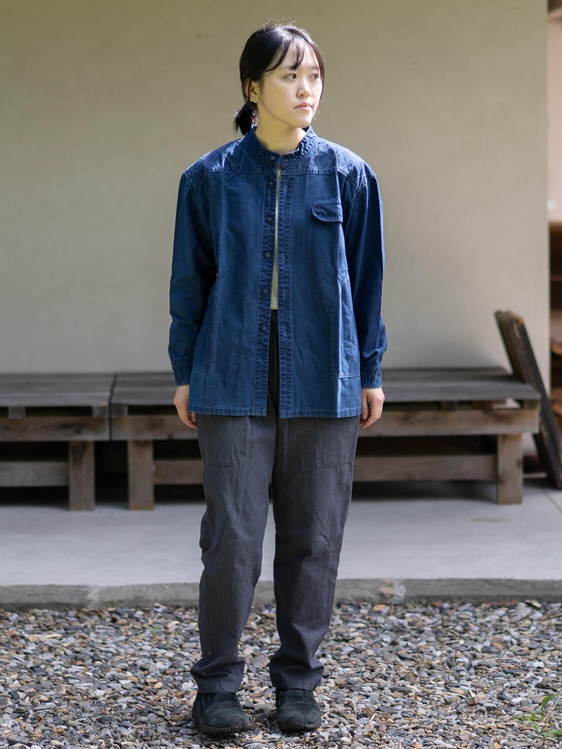 縁日 indigo YAMA SHIRT(インディゴ山シャツ)