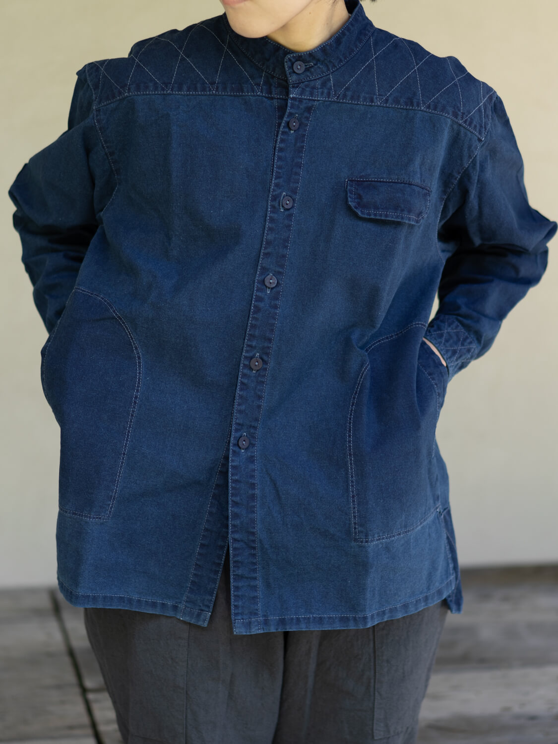縁日 indigo YAMA SHIRT(インディゴ山シャツ)