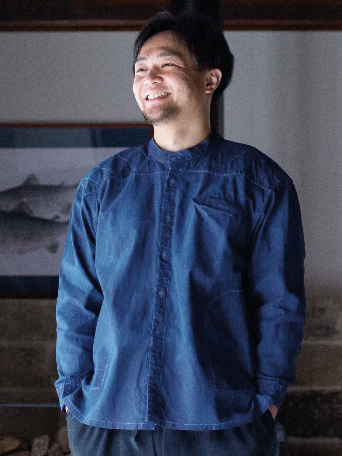 縁日 indigo YAMA SHIRT（インディゴ山シャツ）