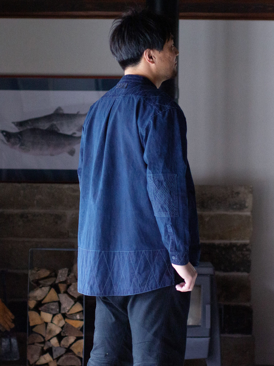 縁日 indigo YAMA SHIRT（インディゴ山シャツ）