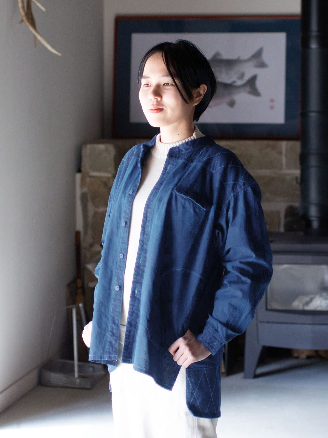 縁日 indigo YAMA SHIRT（インディゴ山シャツ）