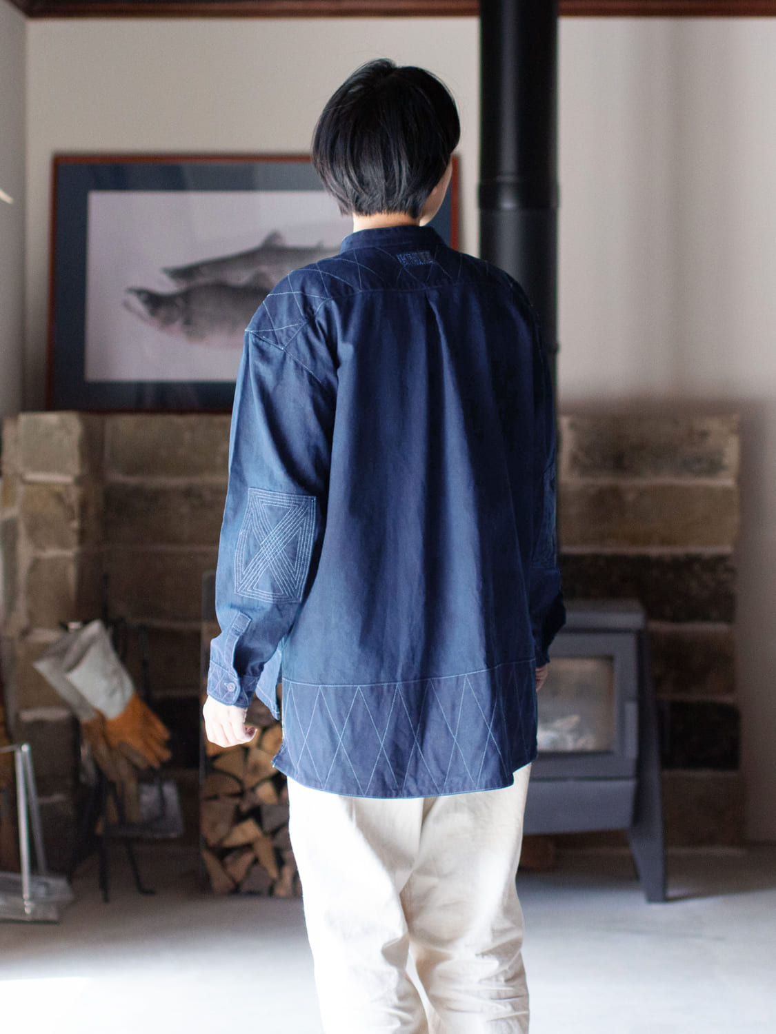 縁日 indigo YAMA SHIRT（インディゴ山シャツ）