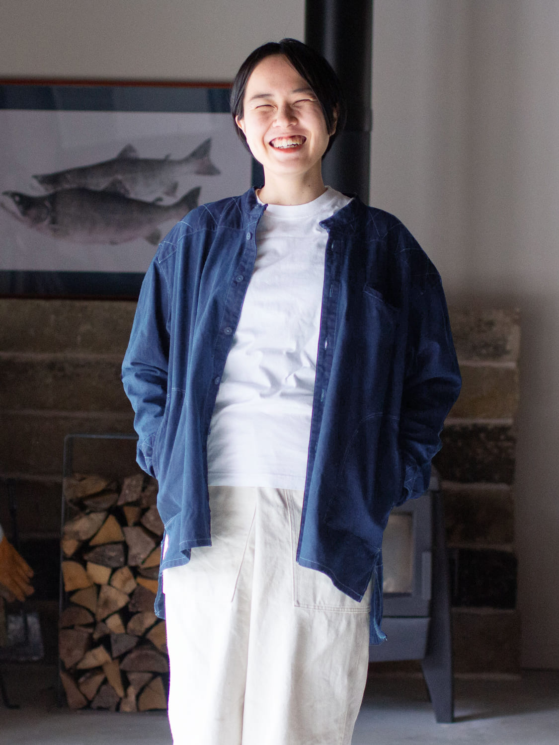 縁日 indigo YAMA SHIRT（インディゴ山シャツ）