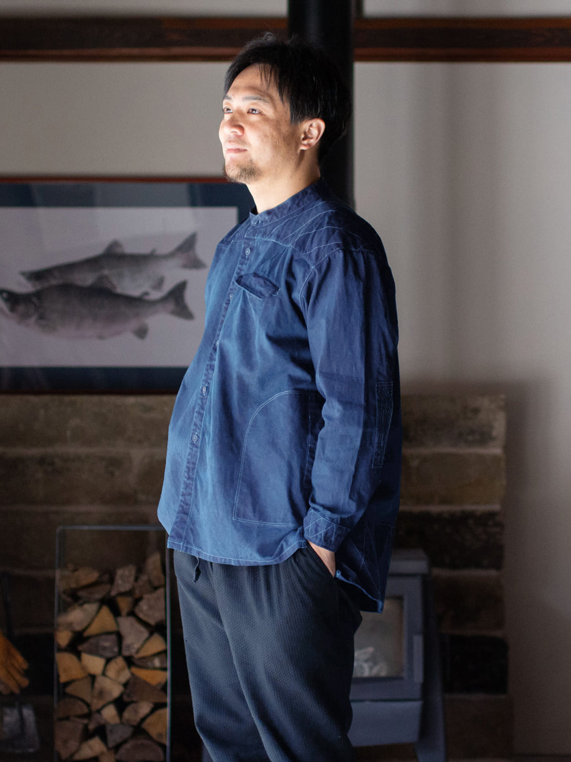縁日 indigo YAMA SHIRT（インディゴ山シャツ）