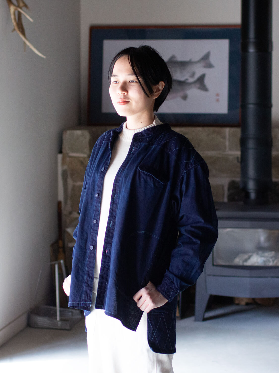 縁日 indigo YAMA SHIRT（インディゴ山シャツ）