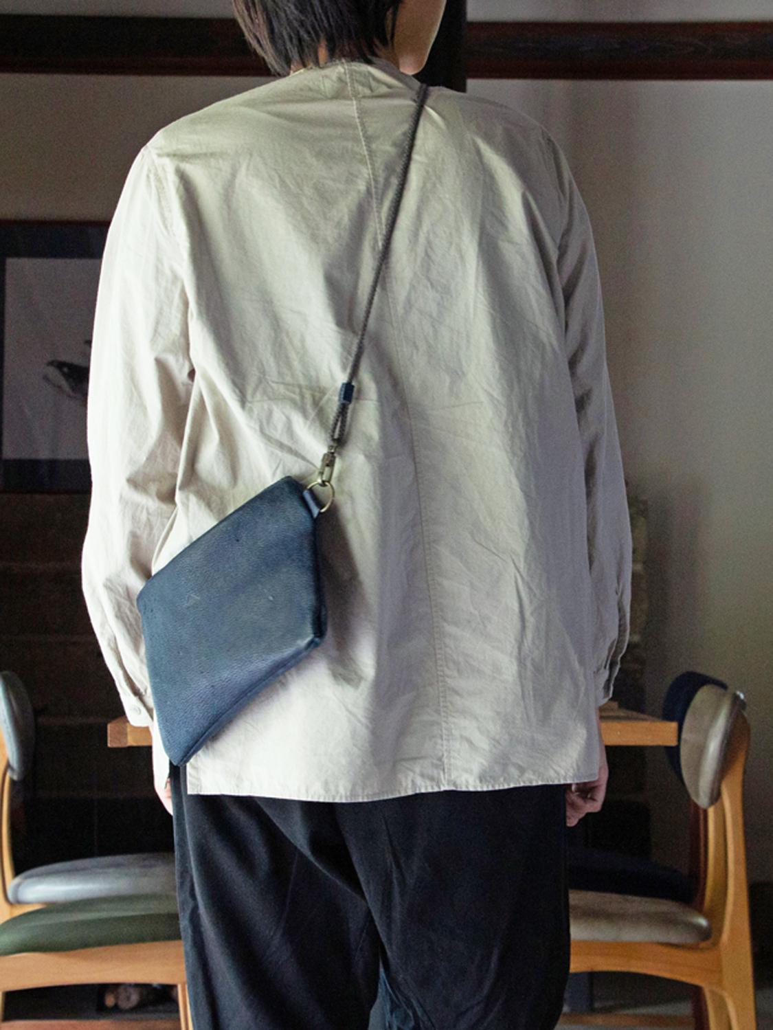 縁日 熊革 サコッシュ