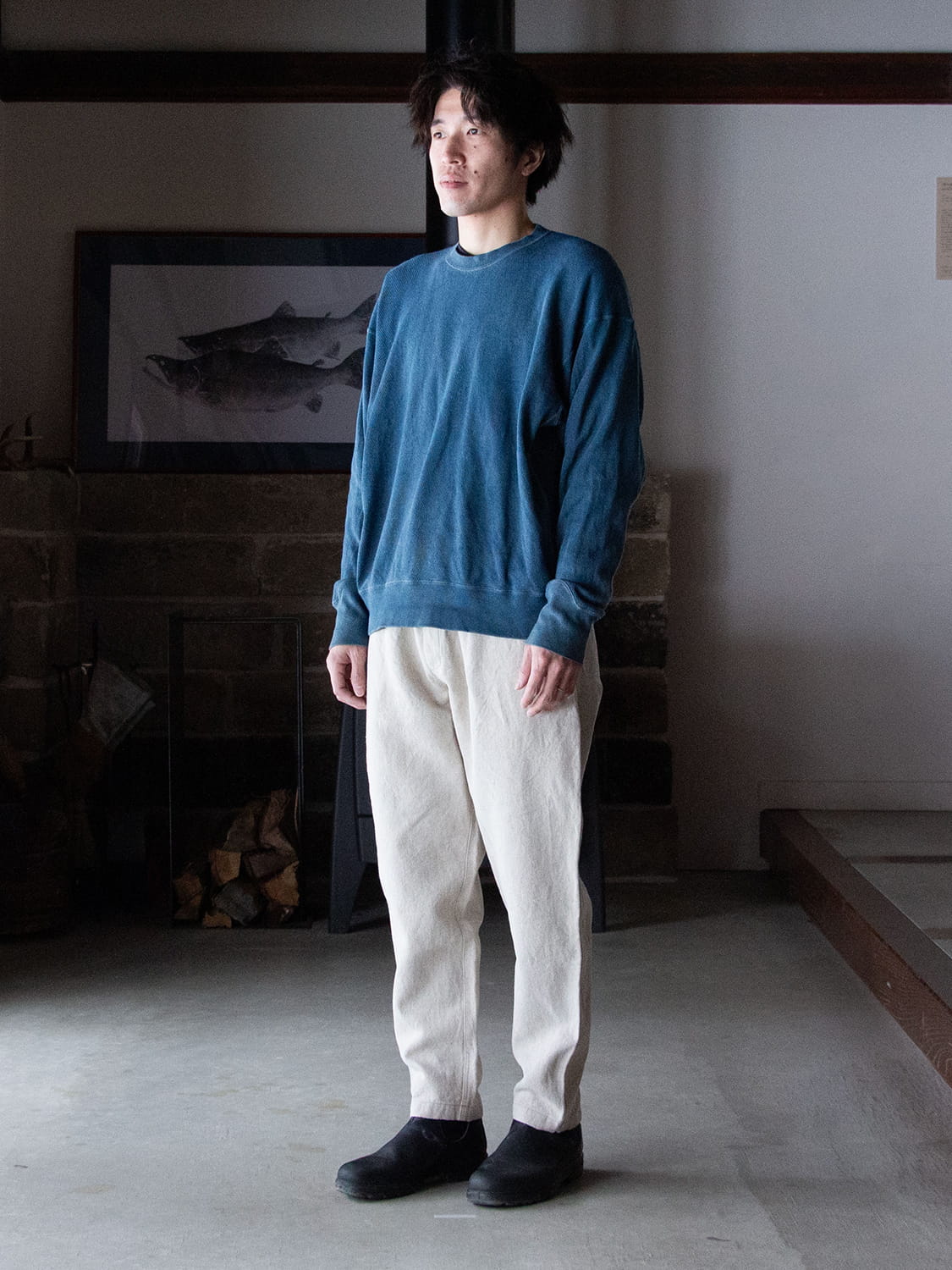 縁日 MITTAN(ミッタン) 亜麻苧麻ロング 男性 着用イメージ