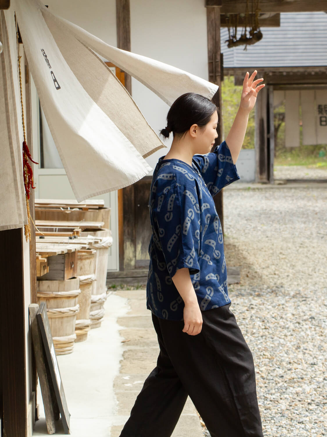 手ぬぐいシャツ 小田中耕一 縁日 鬼剣舞