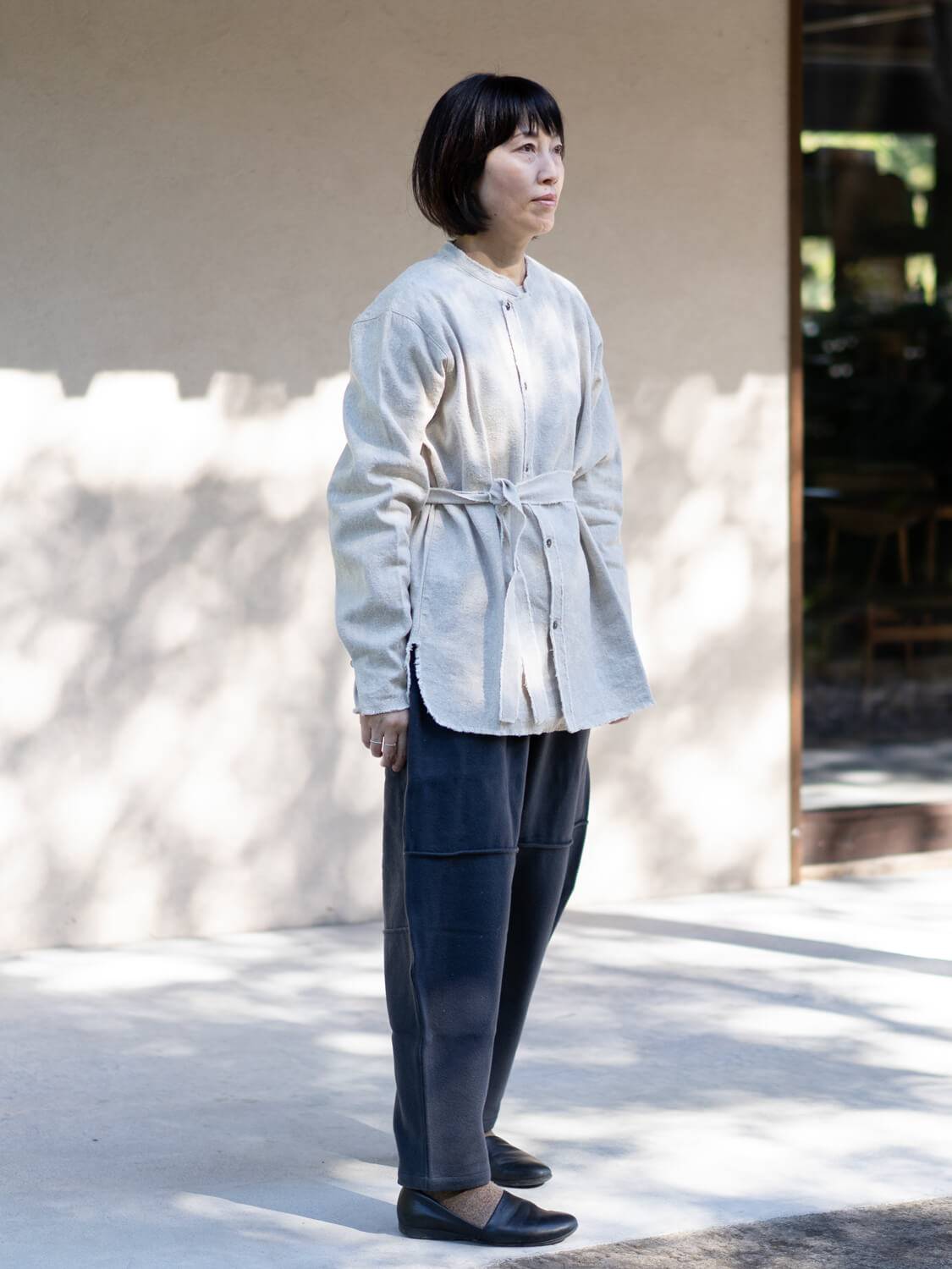SH-166 MITTAN/亜麻苧麻絹シャツ