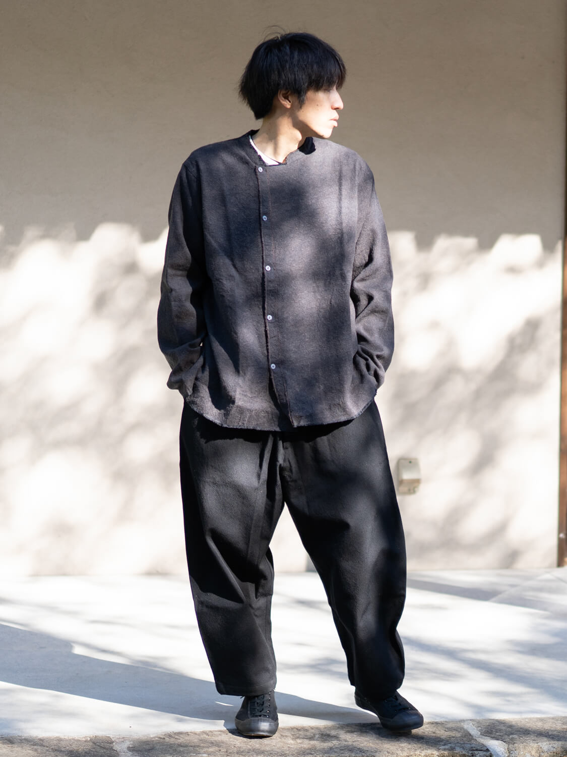 SH-166 MITTAN/亜麻苧麻絹シャツ