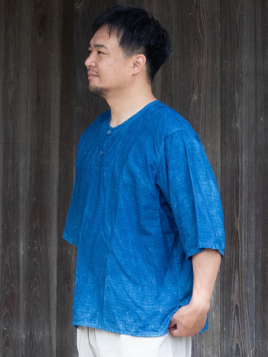 正藍冷染(しょうあいひやぞめ)斜子織シャツ | 暮らしのあれこれ