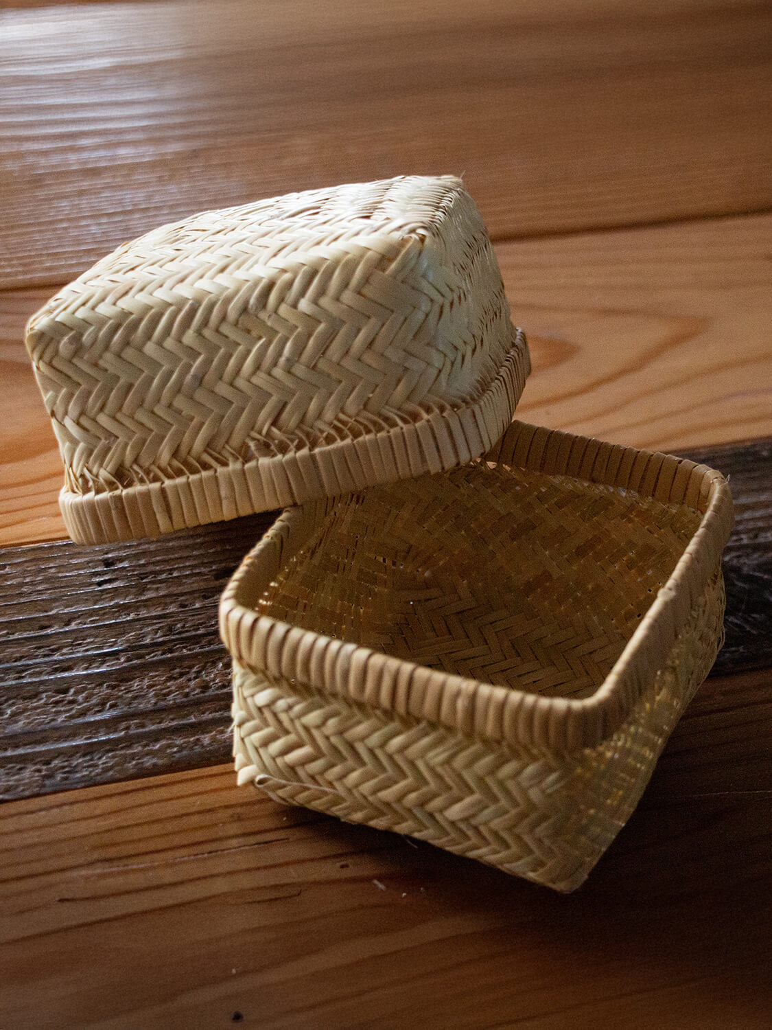 鳥越竹細工 すず竹 ミニ弁当箱 角