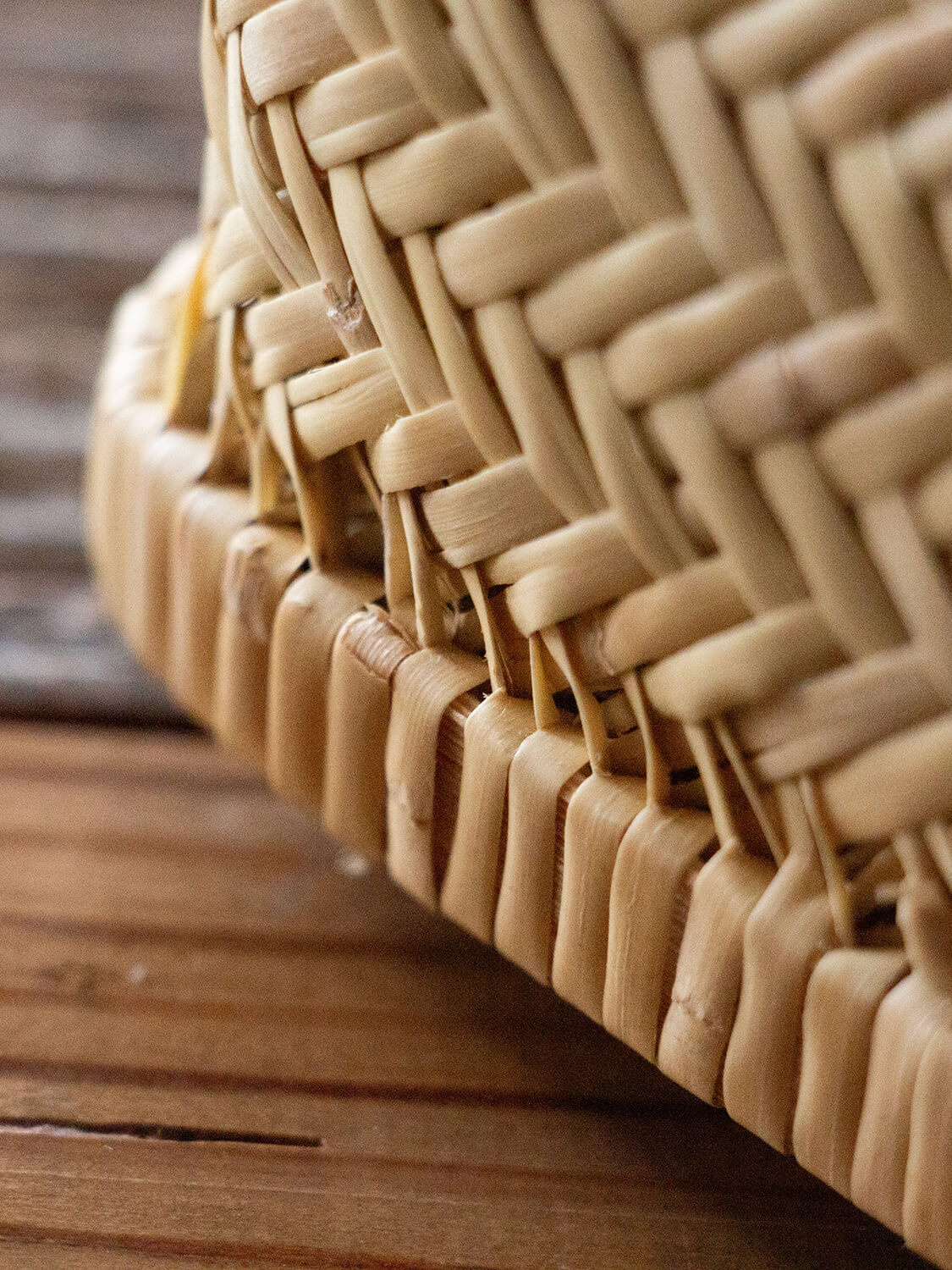 鳥越竹細工 すず竹 ミニ弁当箱 角