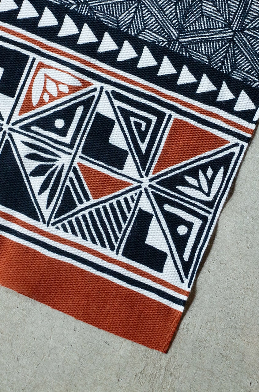 縁日 手ぬぐい 麻の葉フォークロア