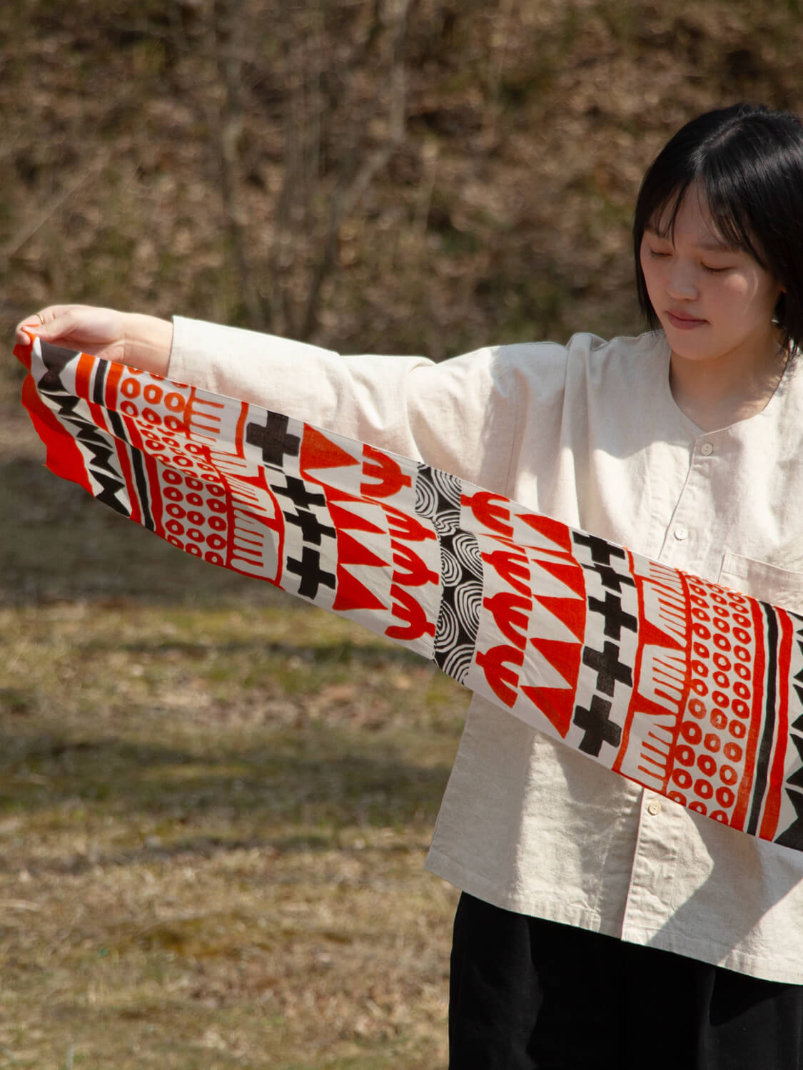縁日　手ぬぐい　万象　前川正人