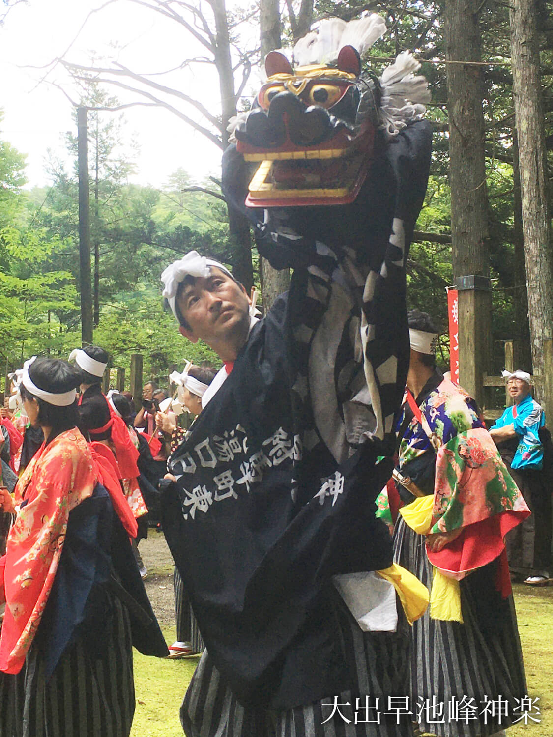 縁日　手拭い　神楽　小田中耕一