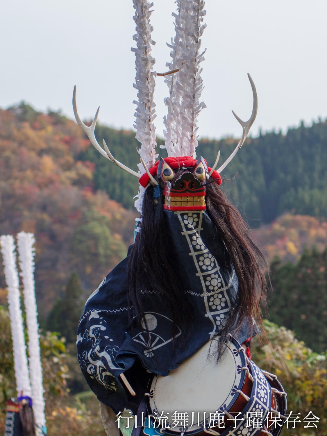 縁日 手拭い 鹿踊 小田中耕一