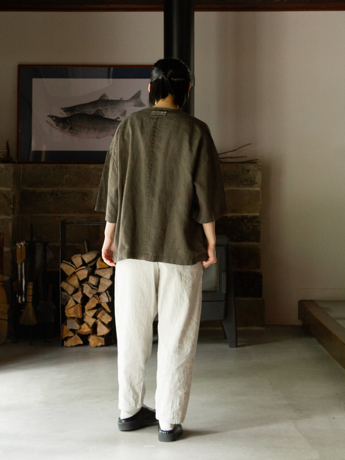 縁日 漆染め ダボシャツ DABO SHIRT 麻