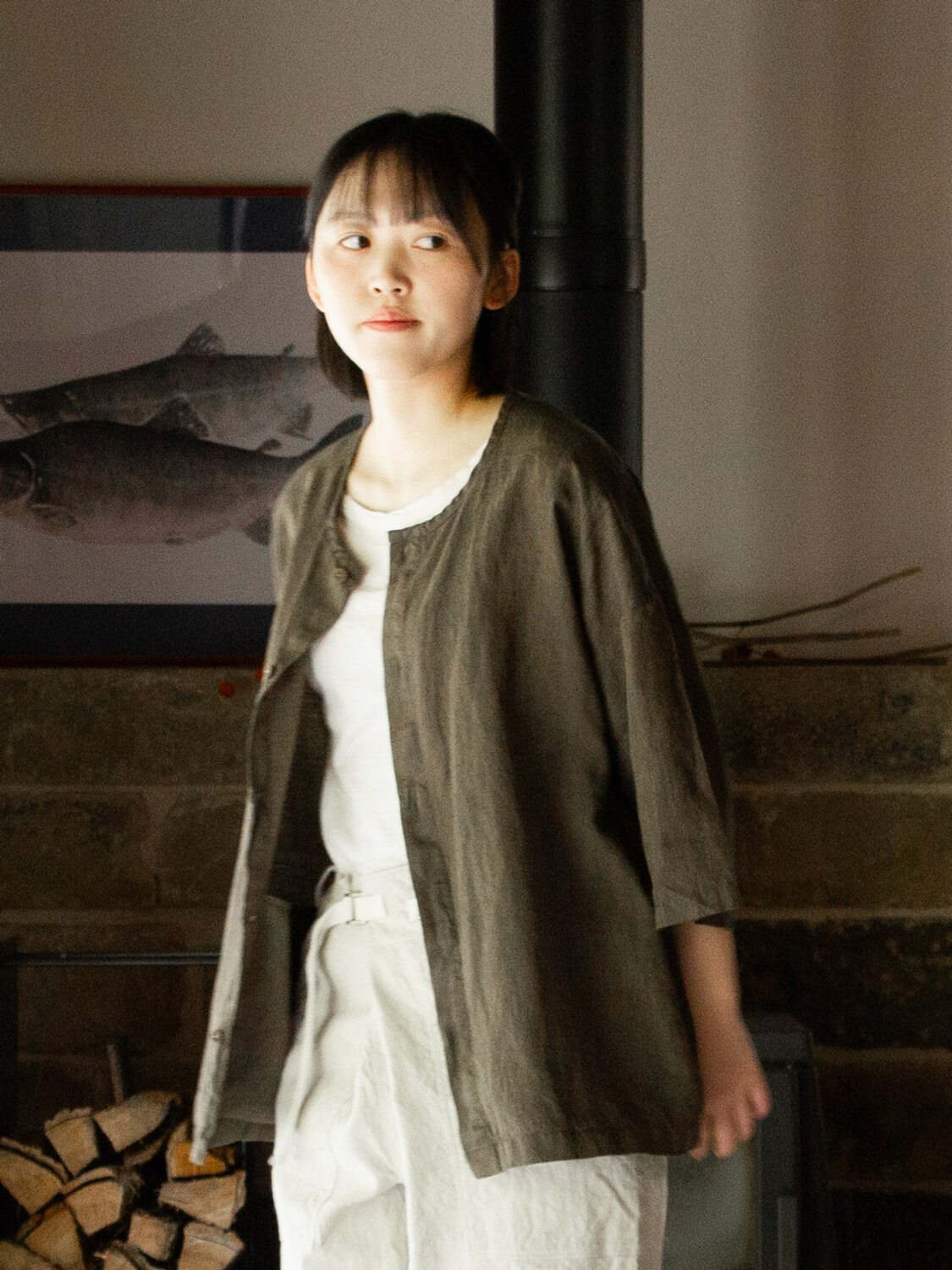 縁日 漆染め ダボシャツ DABO SHIRT 麻