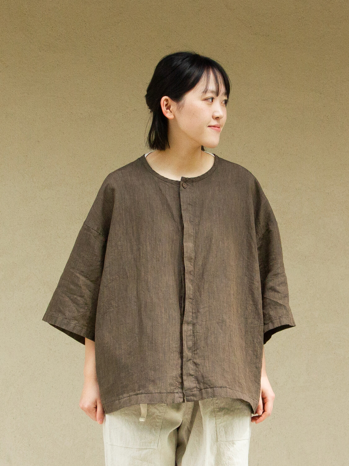 縁日 漆染め ダボシャツ DABO SHIRT 麻