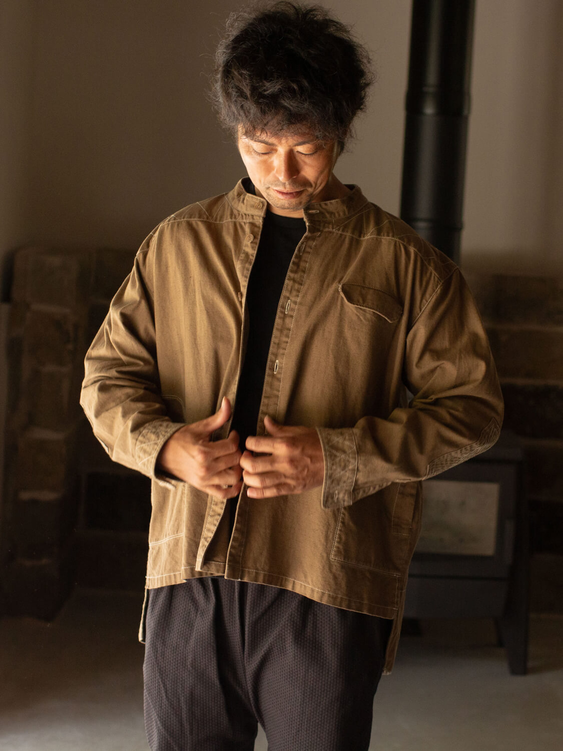 Kimono Japanese Style Men Short Half-sleeved cotton