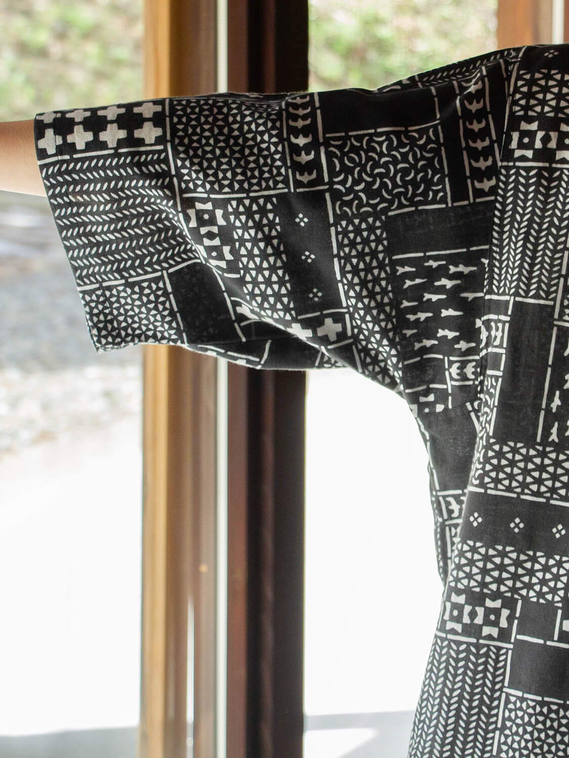 手ぬぐいシャツ よつめ染布舎 縁日 民布