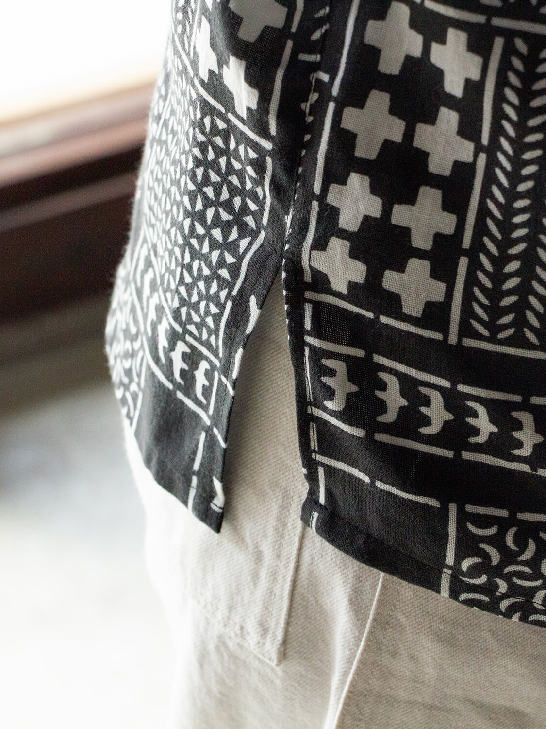 手ぬぐいシャツ よつめ染布舎 縁日 民布