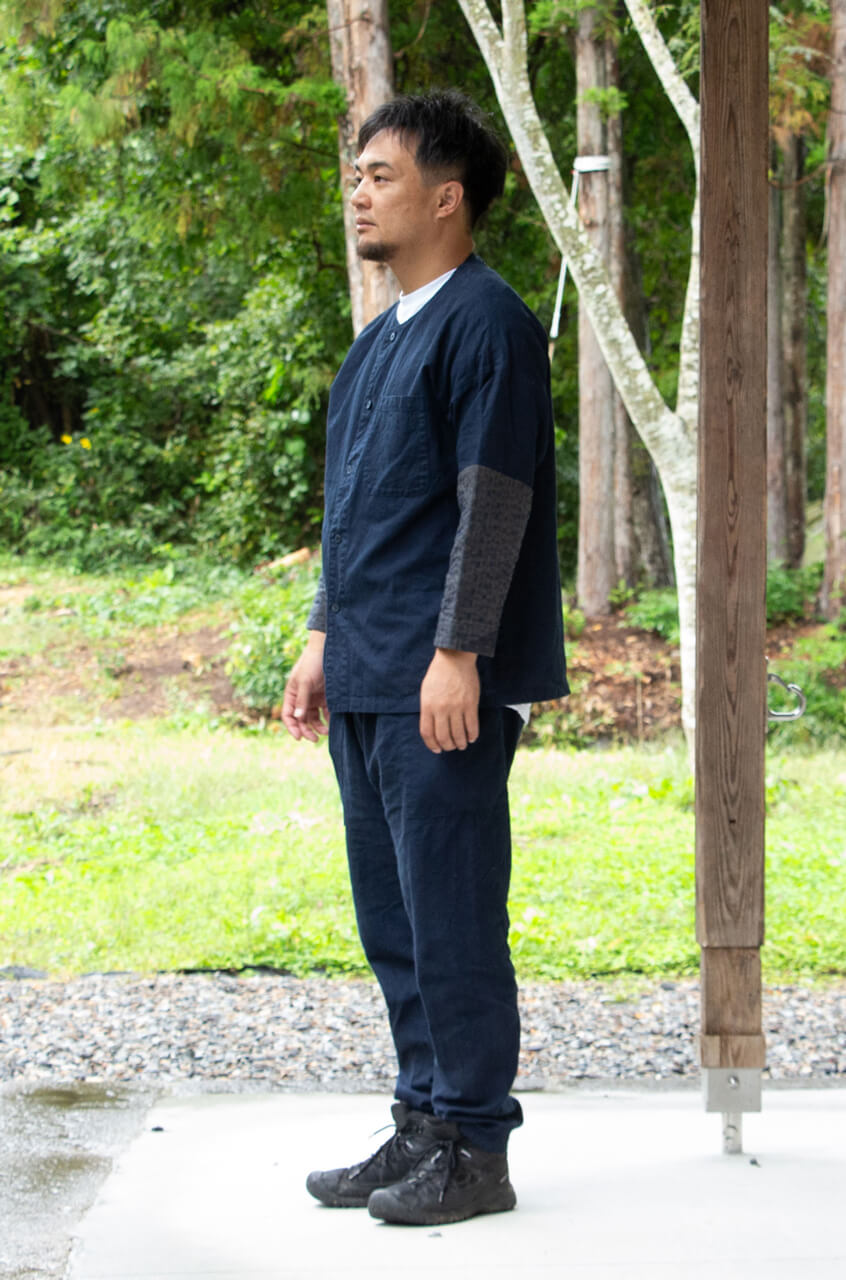 縁日　ボロ 鯉口シャツ 着用イメージ