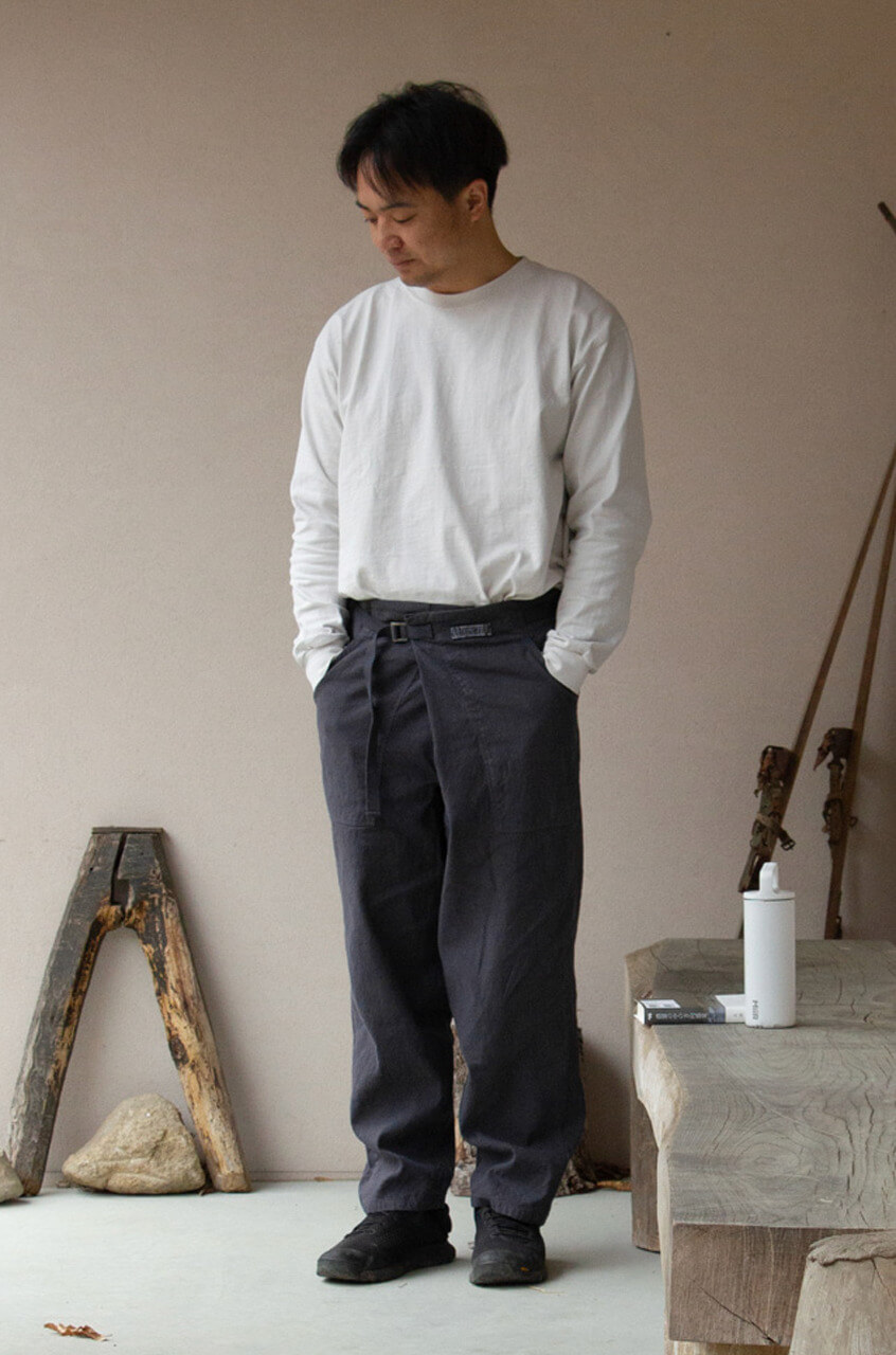 縁日　袴パンツ コットンリネン 着用イメージ