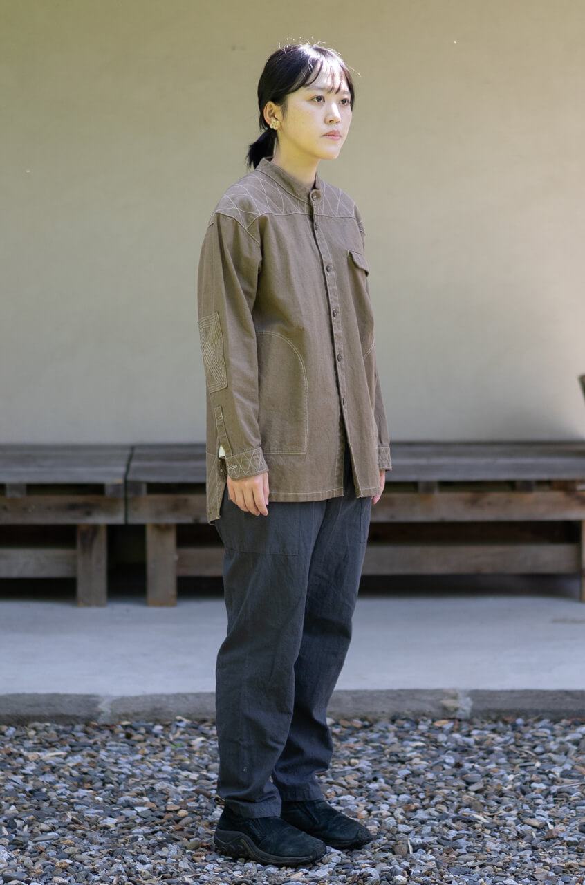 縁日 漆染のYAMA SHIRT（山シャツ） 着用イメージ