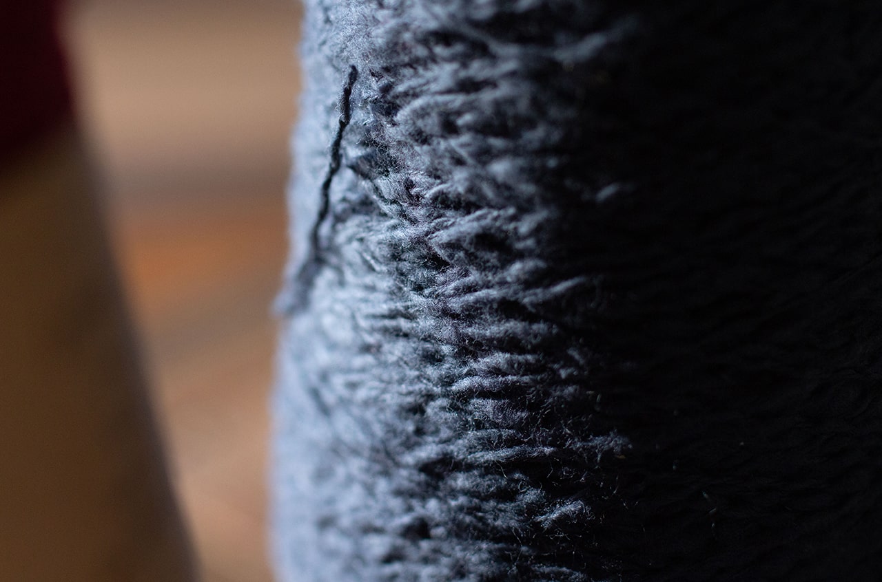 鄙子さんのガラ紡マフラー 坂口鄙子（さかぐちひなこ）