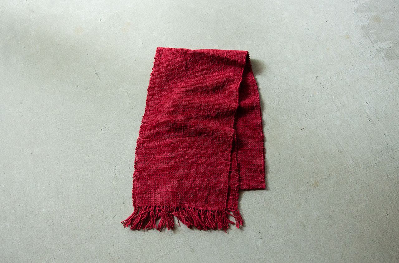 鄙子さんのガラ紡マフラー 坂口鄙子（さかぐちひなこ）