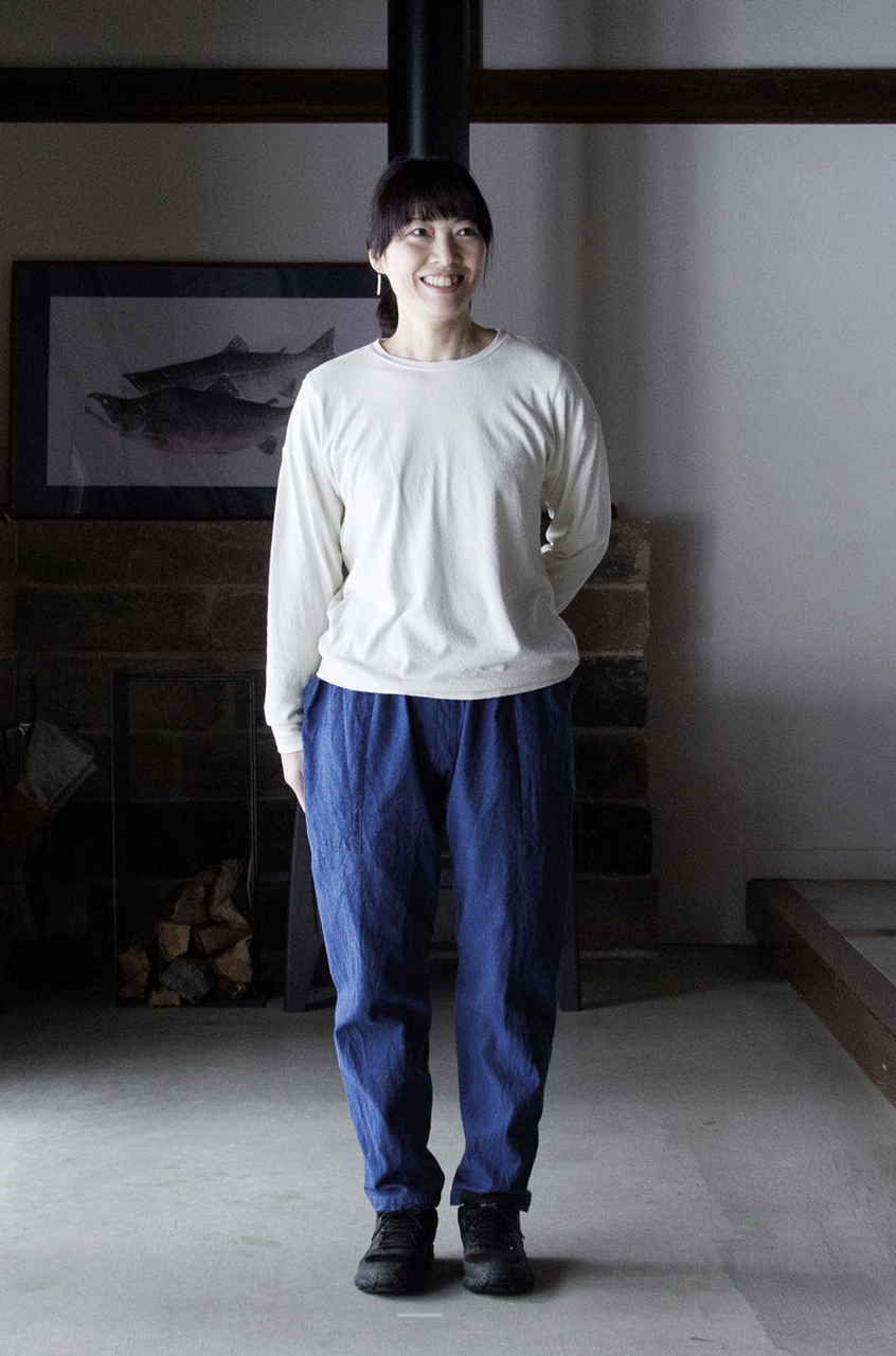 縁日　インディゴさっぱかま02 着用イメージ