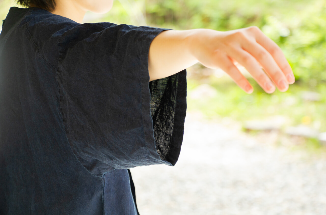 ダボシャツ　DABO SHIRT indigo 麻