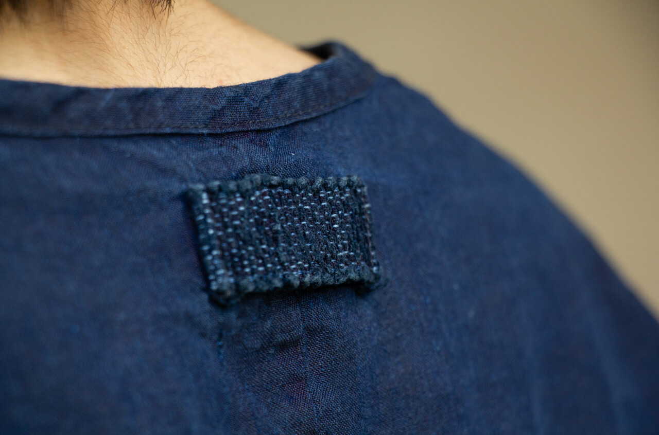 縁日　漆染め ダボシャツ　DABO SHIRT indigo 麻 着用イメージ