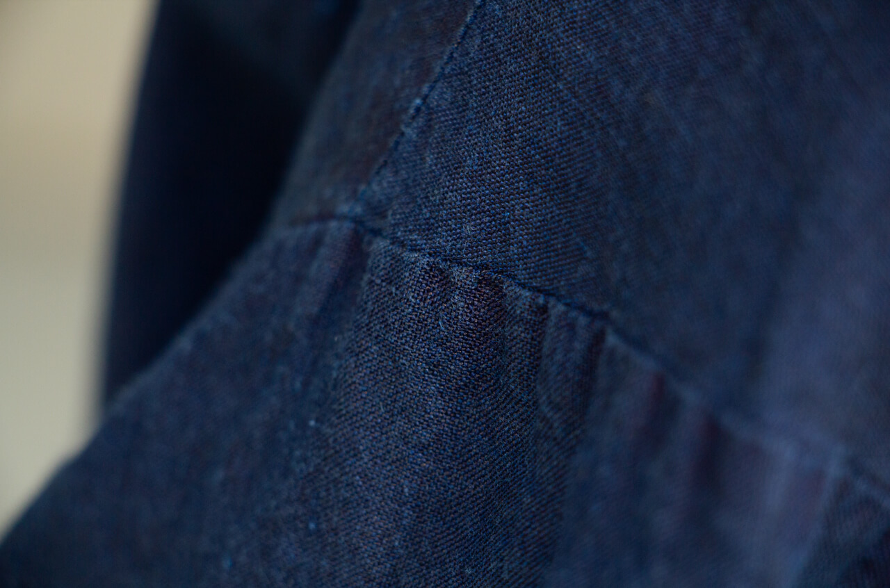縁日　漆染め ダボシャツ　DABO SHIRT indigo 麻 着用イメージ