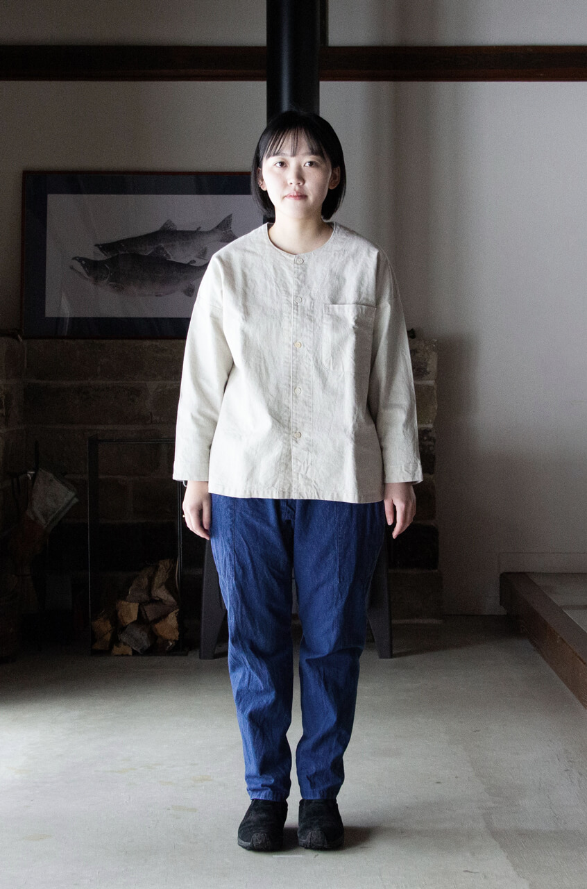 縁日　インディゴさっぱかま02 着用イメージ