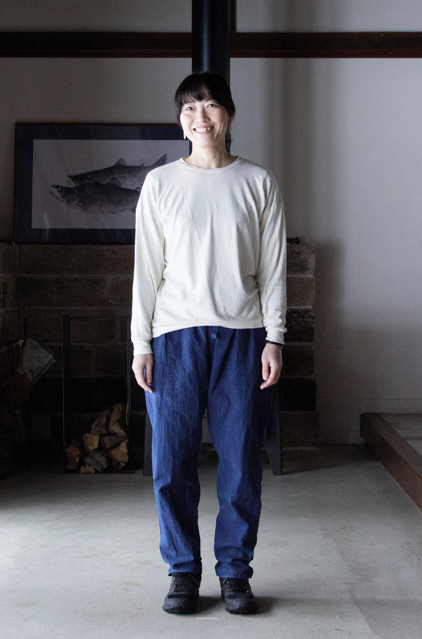 縁日　インディゴさっぱかま02 着用イメージ